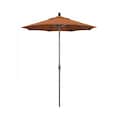 California Umbrella 6' Grey Aluminum Market Patio Umbrella, Sunbrella Tuscan 194061338087